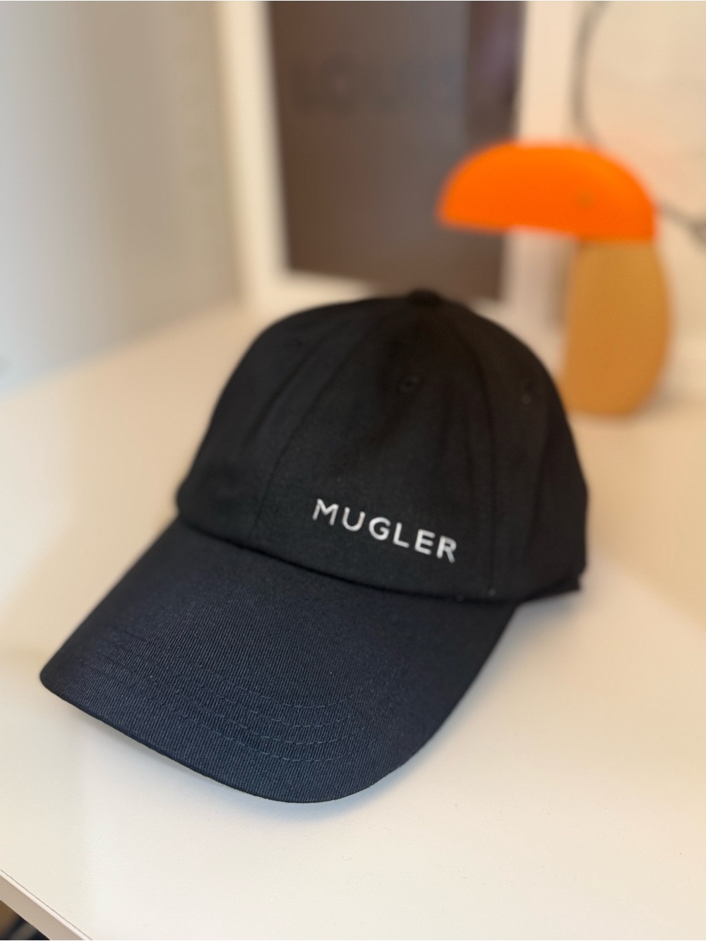 Mugler Black Curved-Brim Logo Cap